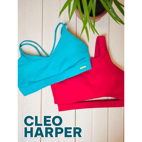 Cleo Harper Sports Bra Cut Out Criss Cross Back Lot of 2 Small - Picture 1 of 7